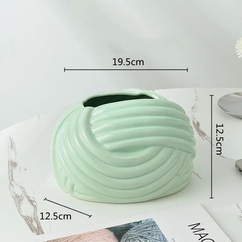 DecorBites™ Ceramic Desktop Storage Paper Towel Holder & Tissue Box Organizer