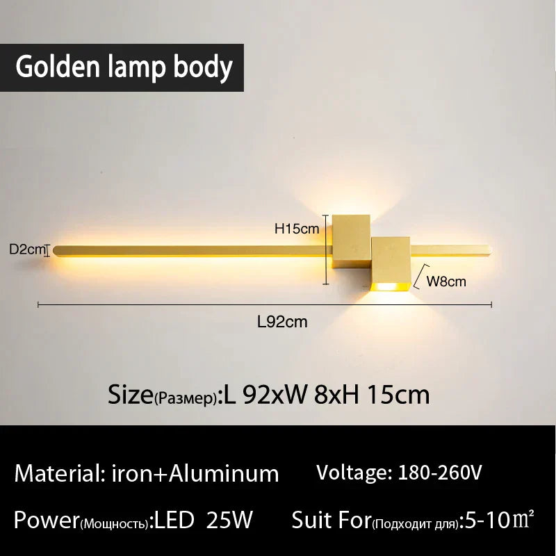 DecorBites™ LED Interior Wall Lamp Black White Room Decor Modern Minimalist Lighting