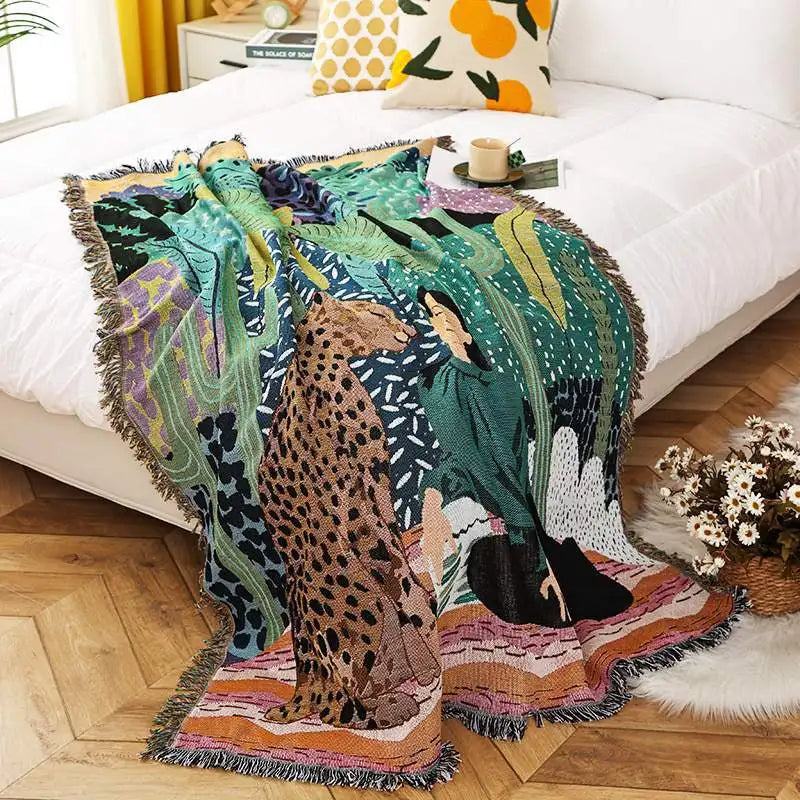 DecorBites™ Gothic Thread Blanket Throw Tapestry - Versatile Home Decor & Outdoor Essential