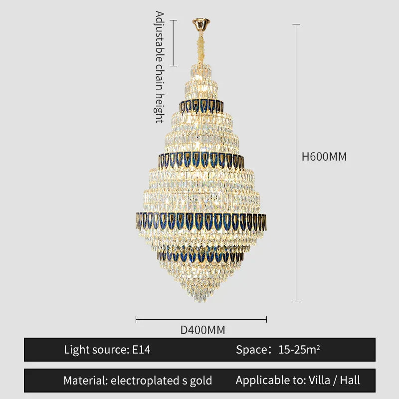 DecorBites™ Crystal Headlight Luxury Lighting for Villa, Hotel, and Restaurant