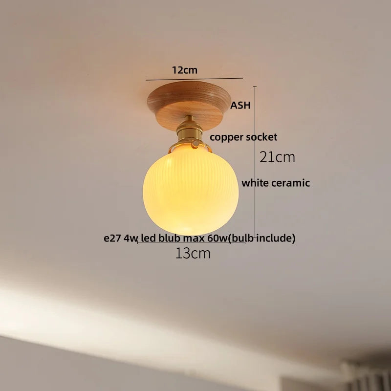 DecorBites™ Clear Glass LED Ceiling Lamp Copper Socket Modern Nordic Style Lighting