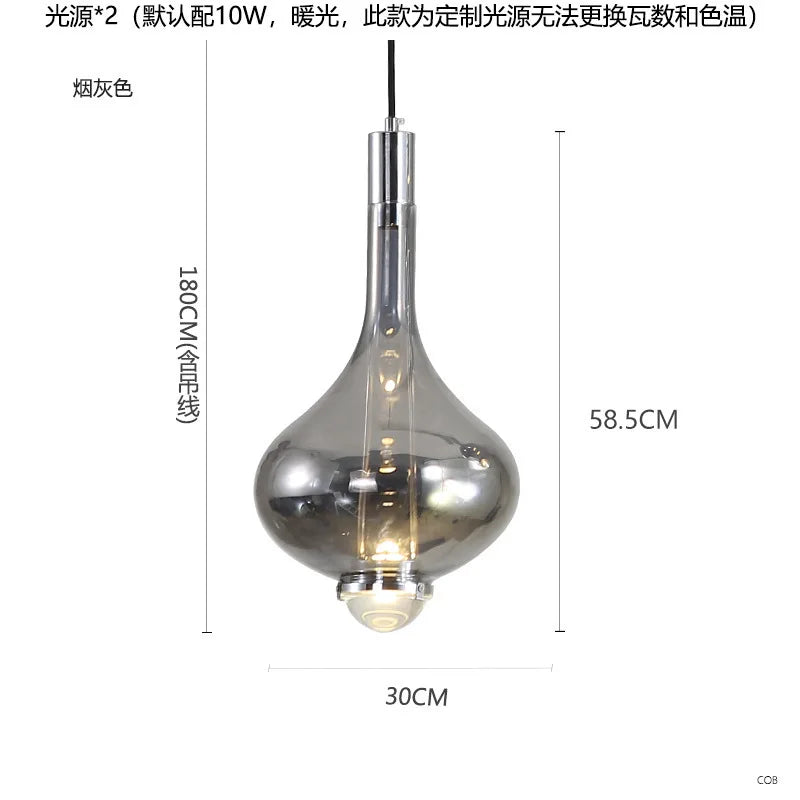 DecorBites™ LED Glass Pendant Chandelier Ceiling Lamp - Italy Design