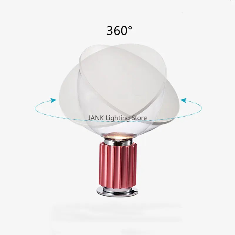 DecorBites™ Aluminum LED Desk Lamp Glass Shade High-end Decor Lighting