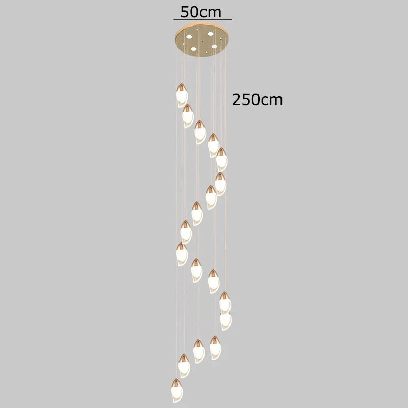 DecorBites™ Crystal Chandelier, Stair Pendant Light, Living Room Lighting