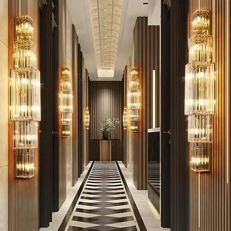 DecorBites™ Crystal Wall Lamp: Elegant Lighting for Luxury Hotel, Club, Villa, Living Room, Office, Banquet