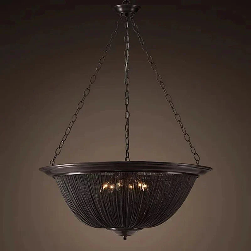 DecorBites™ Black Tassel Ceiling Chandelier: Designer Dimmable Home Decor for Living Room