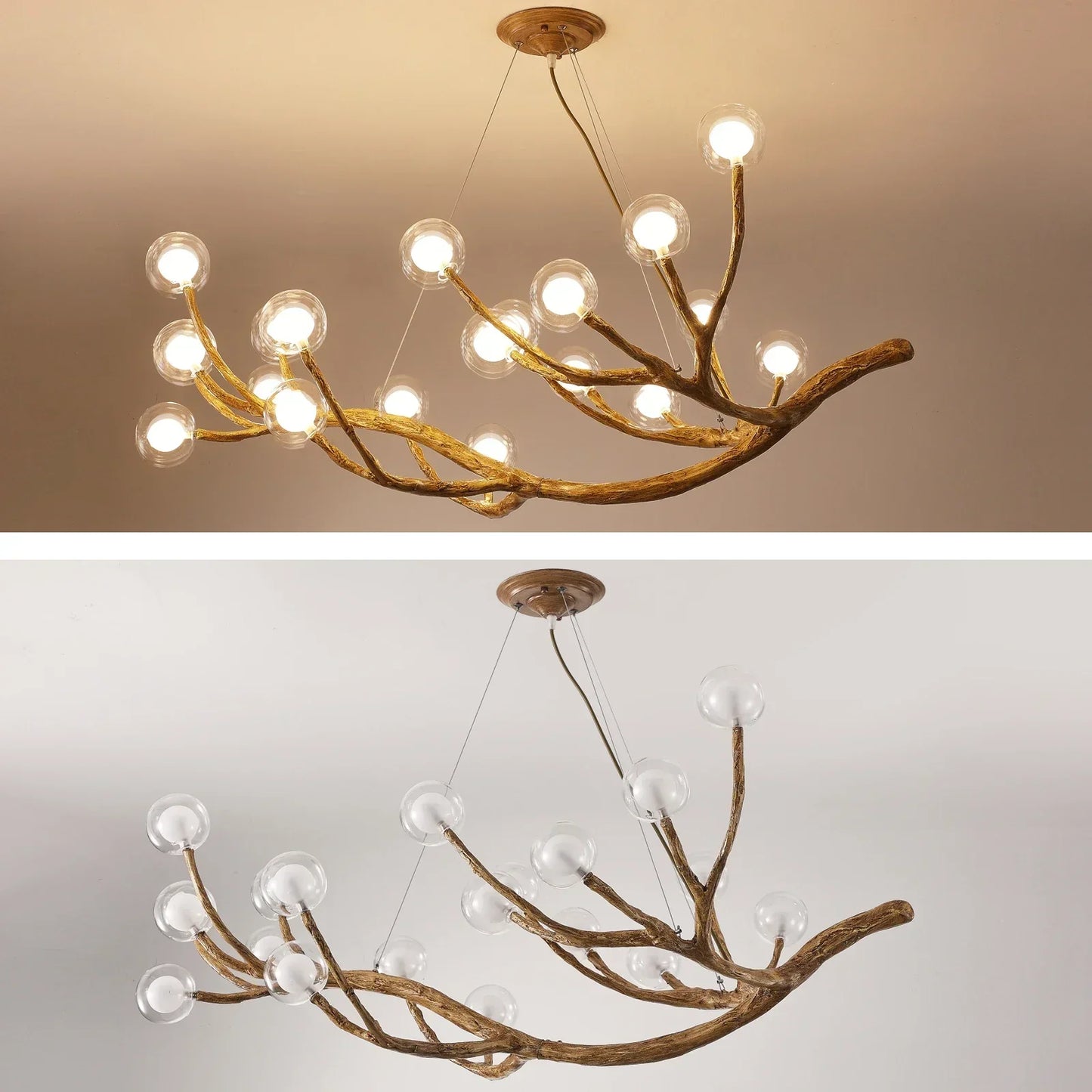 DecorBites™ LED Glass Bubble Chandelier for Restaurant Bedroom LOFT Pendant Lighting