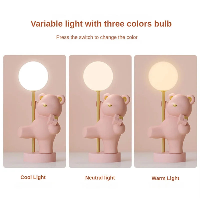 DecorBites™ Bear Princess Desk Night Light USB LED Lamp