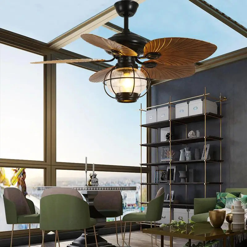 DecorBites™ 52" Retro Fan Light with Remote Control for Living Room Bedroom