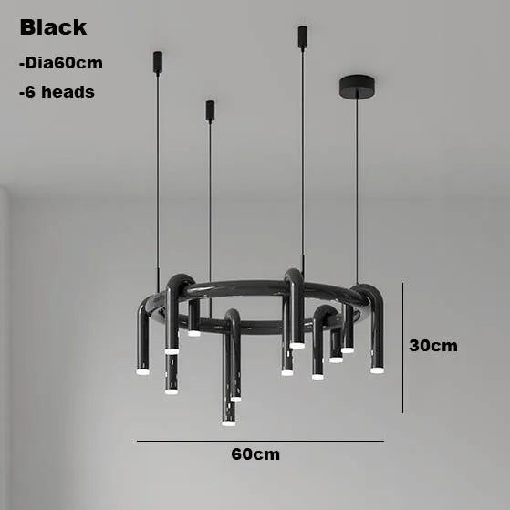DecorBites™ Circular Ring Pendant Lights - LED Chandelier for Home Living Room & Restaurant