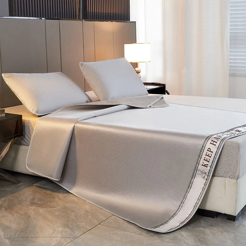 DecorBites™ 1800D Cooling Fibres Bed Mat & Pillowcases Set for Summer Nights