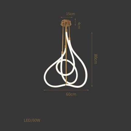 DecorBites™ Lines Chandelier: Modern Designer Lighting for Living Room, Dining, and Bar