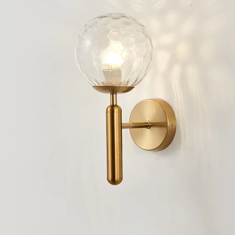 DecorBites™ Glass Ball Wall Lamp: Modern Metal Wall Lights for Home Living Room Bedroom Decoration