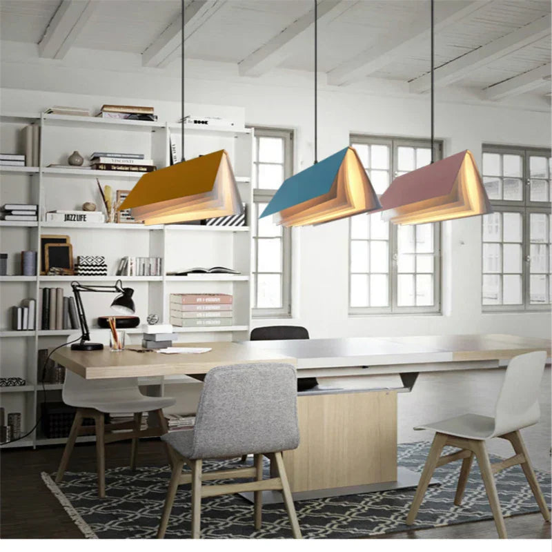 DecorBites™ Book Pendant Lamp: Nordic LED Design for Living Room, Bedroom, Indoor Lighting