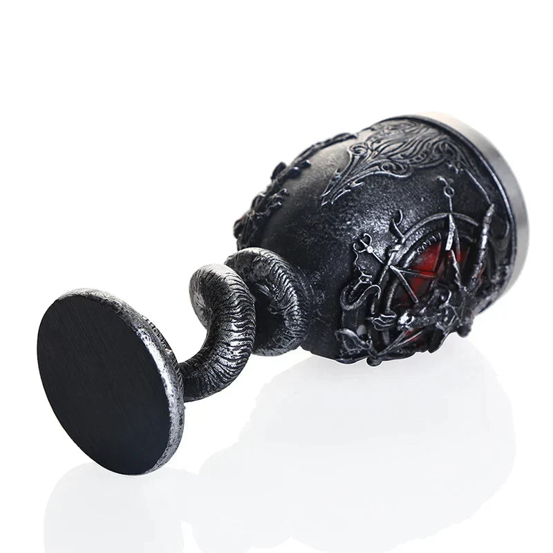 DecorBites™ Baphomet Wine Glass Horn Cocktail Stainless Steel Goblet Whiskey Cup Bar Drinkware