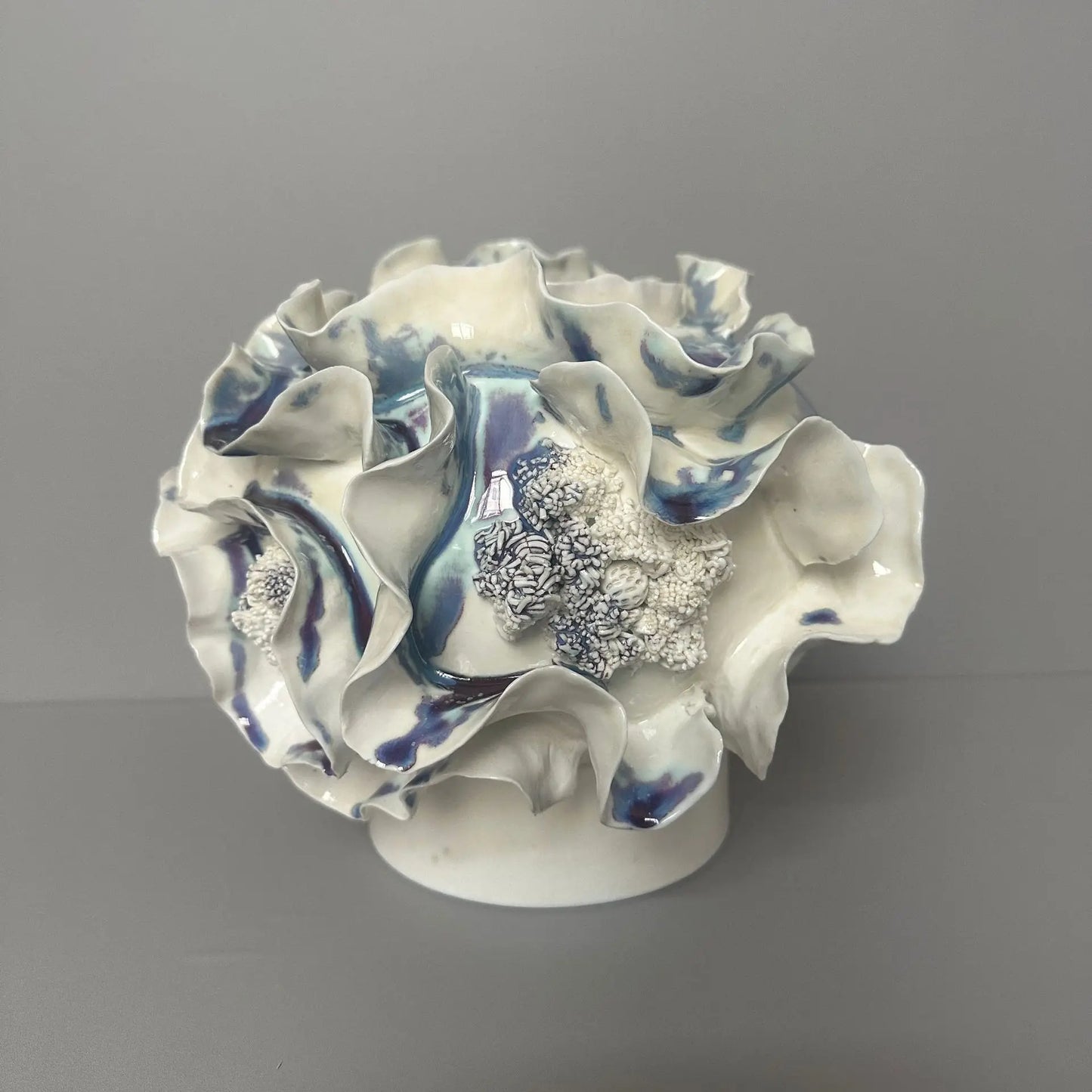 DecorBites™ Handmade Porcelain Fold Pattern Vase - Home Decoration & Floral Arrangement
