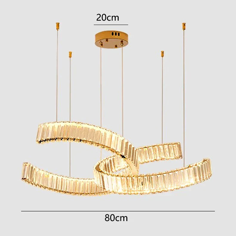 DecorBites™ Crystal Chandelier for Modern Home Decoration and Interior Lighting