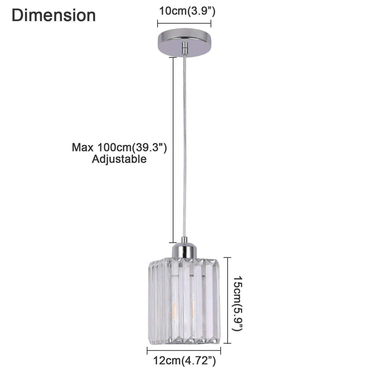 DecorBites™ Crystal Chandelier Luxury Ceiling Lamp LED Modern Pendant Light for Indoor Spaces