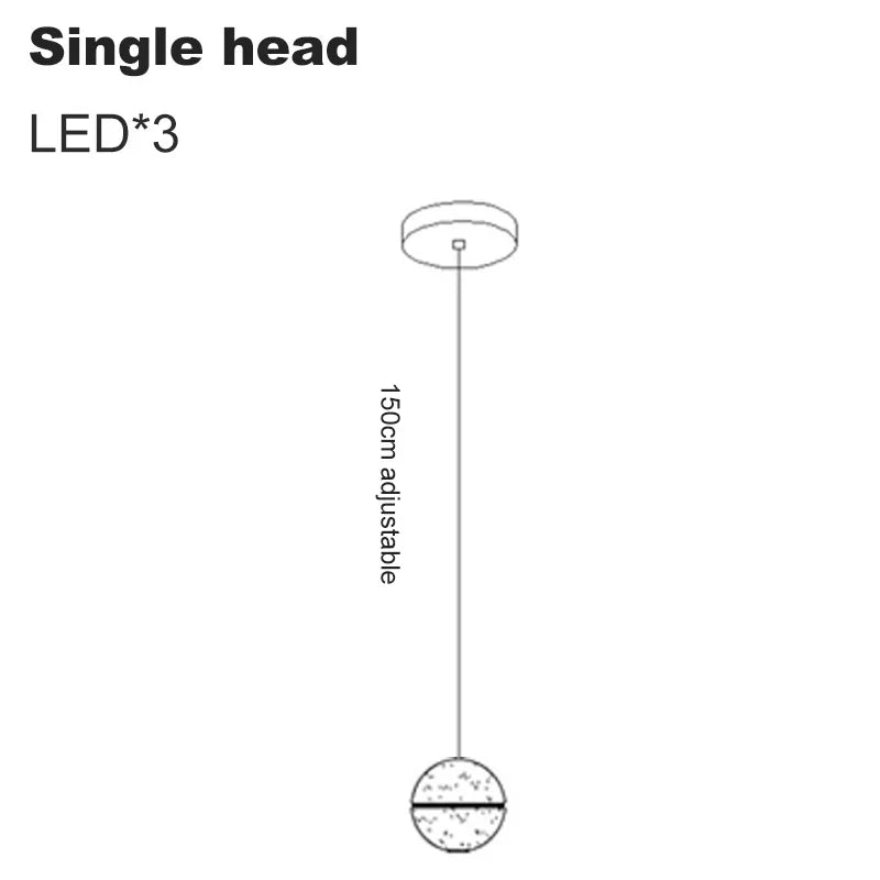 DecorBites™ Crystal Ball LED Chandelier for Modern Living Room & Bedroom décor