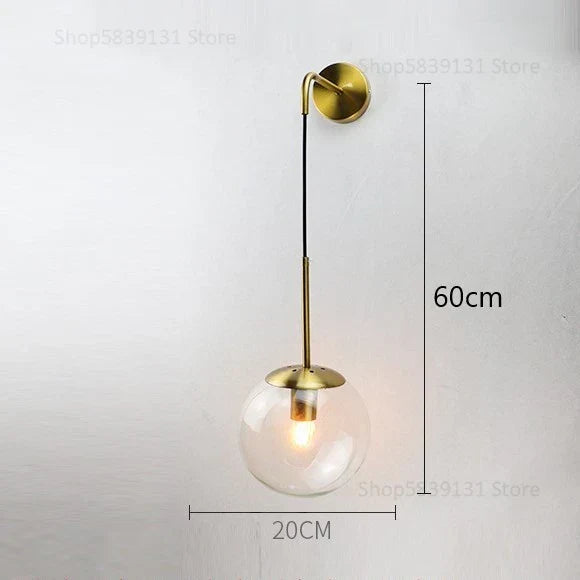 DecorBites™ Glass Ball Wall Lamp - Nordic Retro LED Lighting Fixture