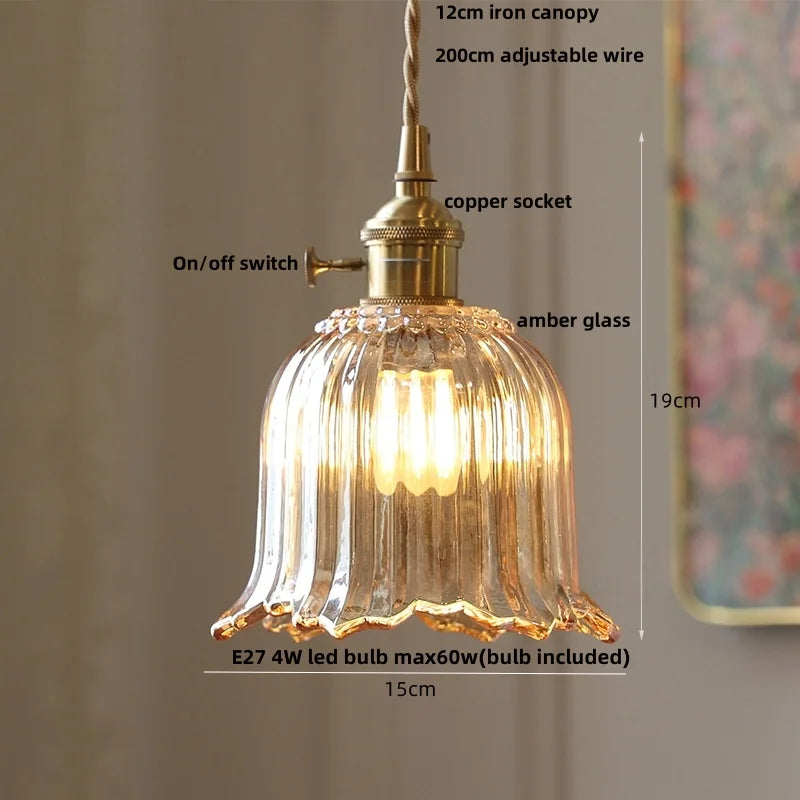 DecorBites™ Clear Glass LED Pendant Light: Modern Nordic Home Lighting Fixture