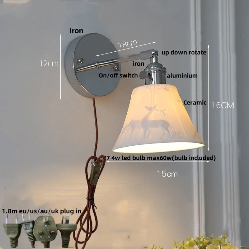 DecorBites™ Clear Glass LED Wall Lamp, Up Down Rotate, Dining Aisle Bar Light