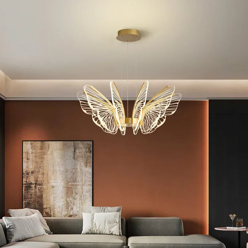 DecorBites™ LED Butterfly Ceiling Chandelier - Luxury Pendant Light for Bedroom, Living & Dining Room