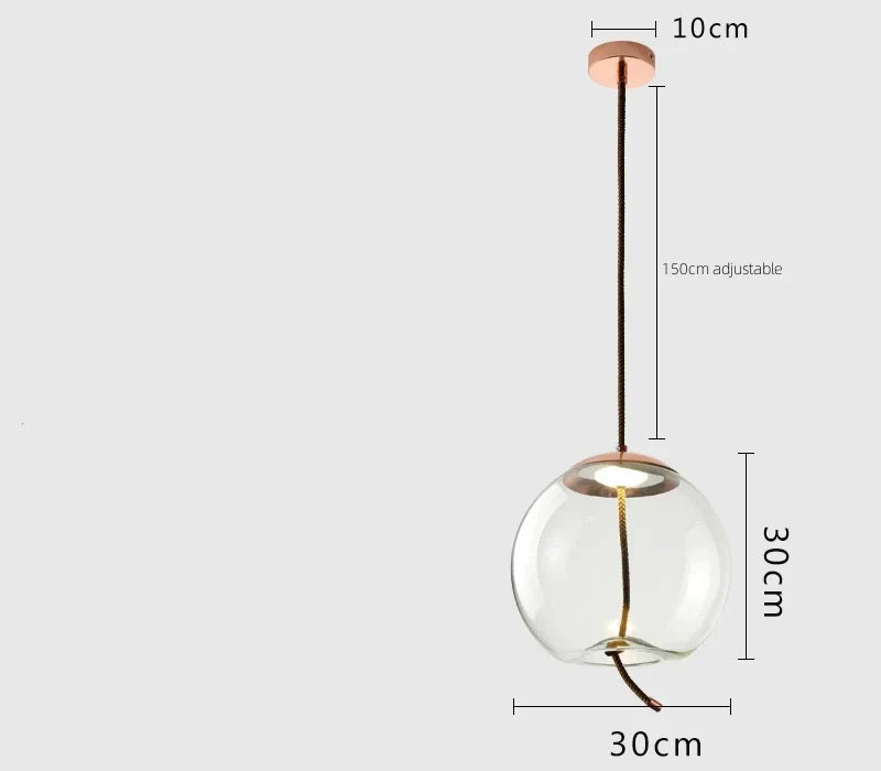 DecorBites™ Glass LED Chandeliers for Living Room Bedroom Kitchen Pendant Lamp