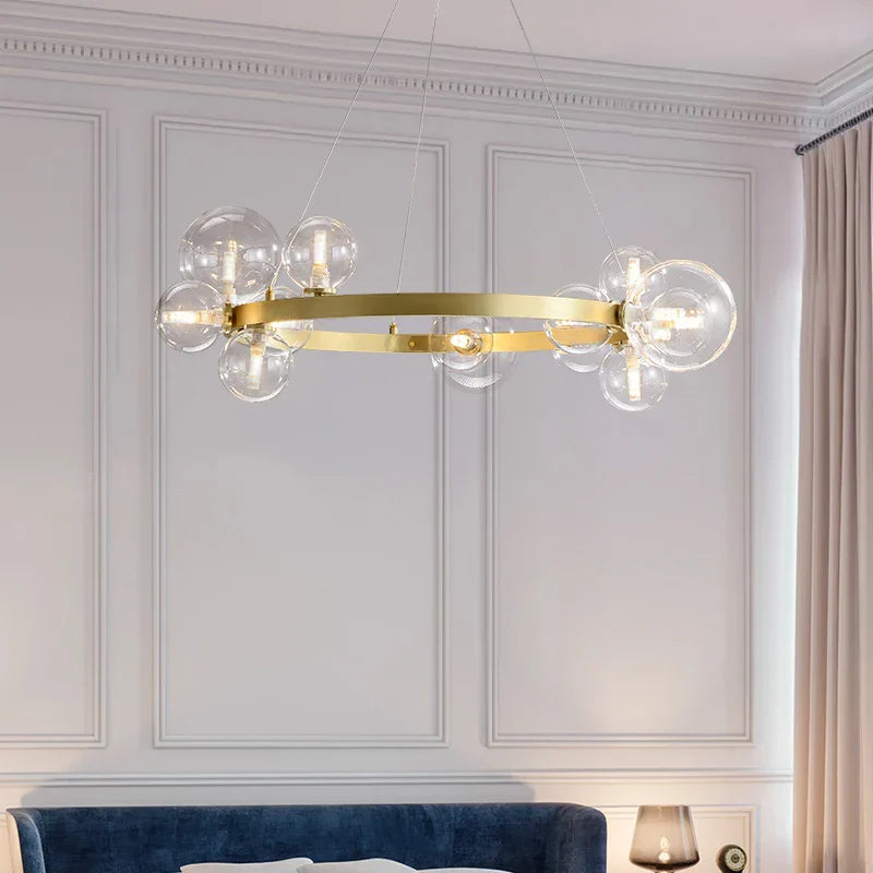 DecorBites™ Bubble Ball LED Pendant Light Fixture for Hall, Dining Room, Bedroom - Height Adjustable