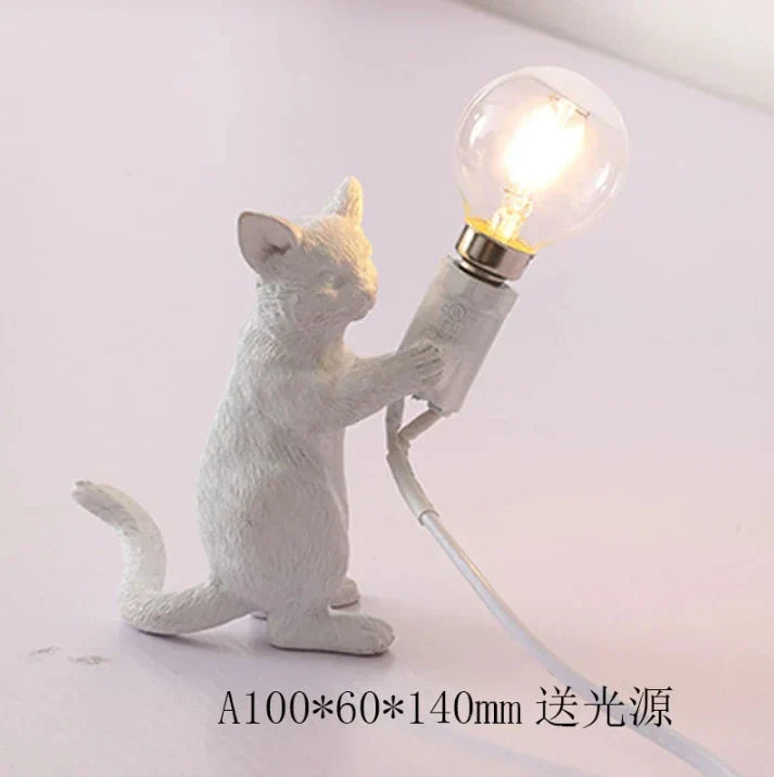 DecorBites™ Cat Resin Table Lamp for Children's Bedroom Decor