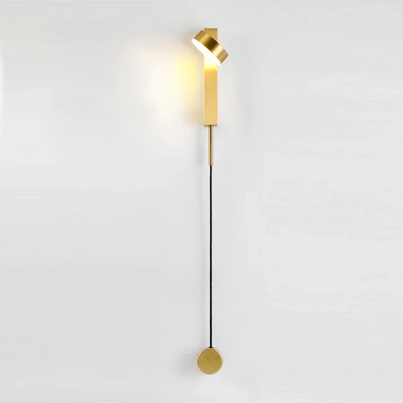 DecorBites™ Black Rotating LED Wall Lamp for Bedroom, Stair, Aisle - Modern Indoor Lighting Fixtures