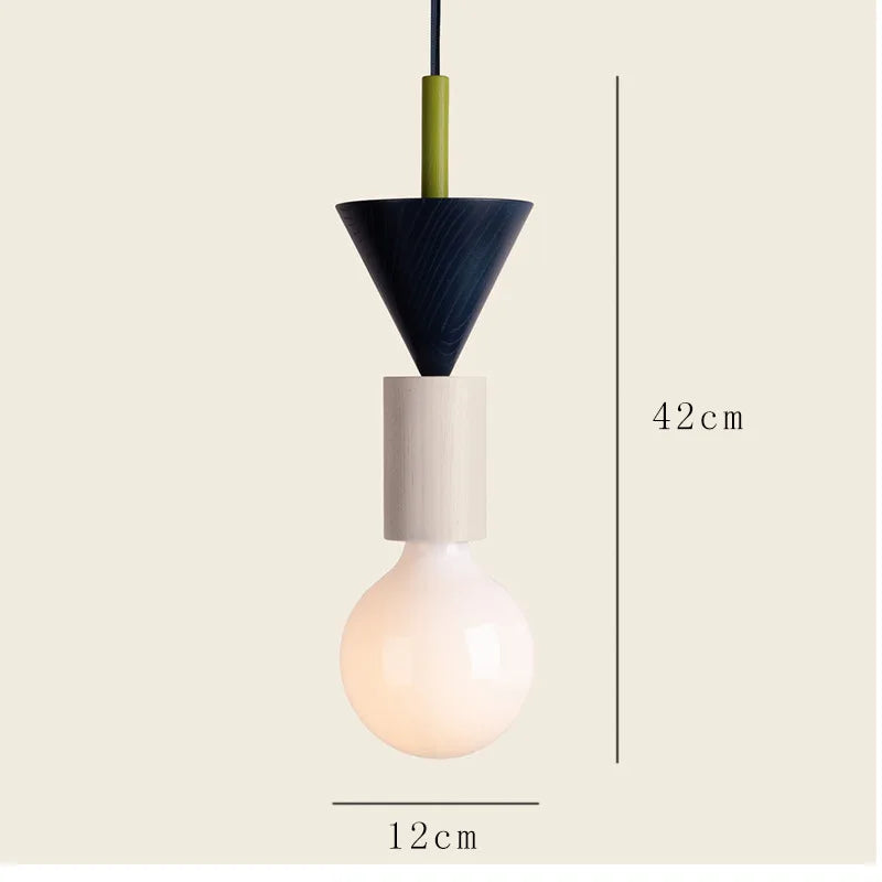 DecorBites™ LED Wooden Pendant Light: Nordic Design, Kawaii Bedroom Decor Fixture