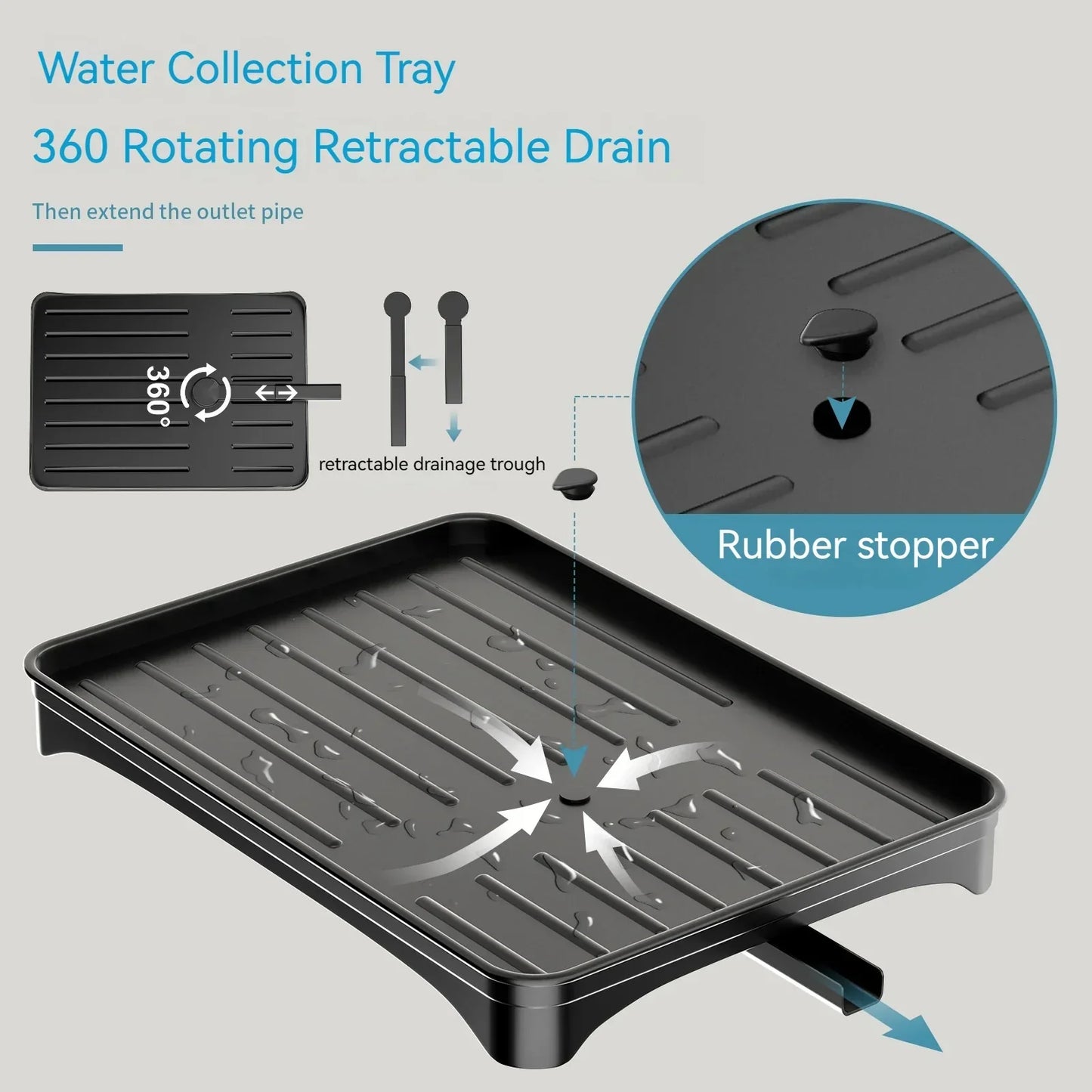 DecorBites™ Double-layer Dish Drying Rack Kitchen Sink Organizer Drainboard Storage