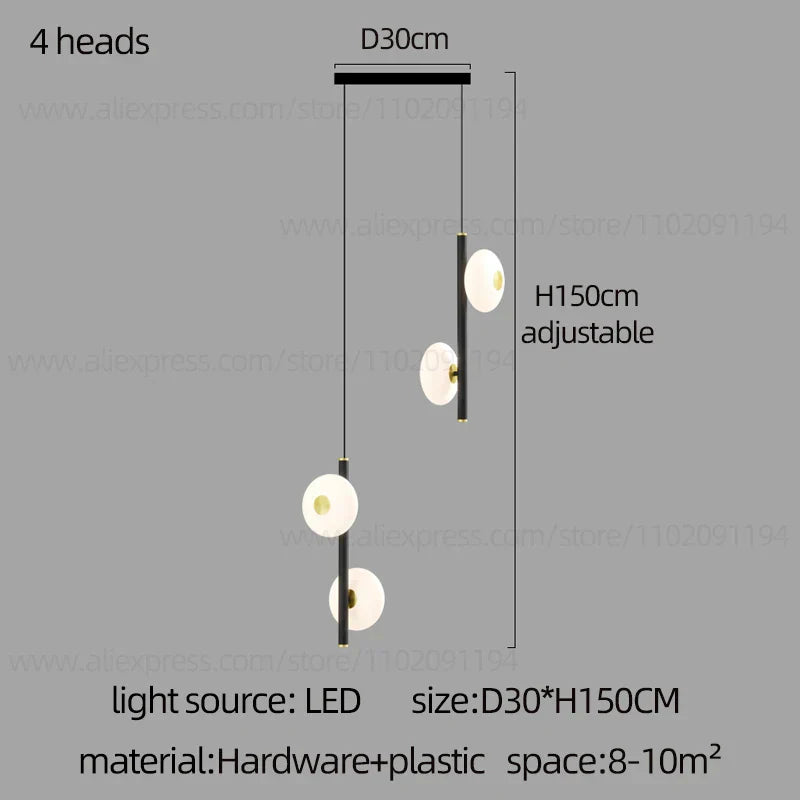 DecorBites™ LED Oval Chandelier for Modern Indoor Lighting in Bedroom and Living Room