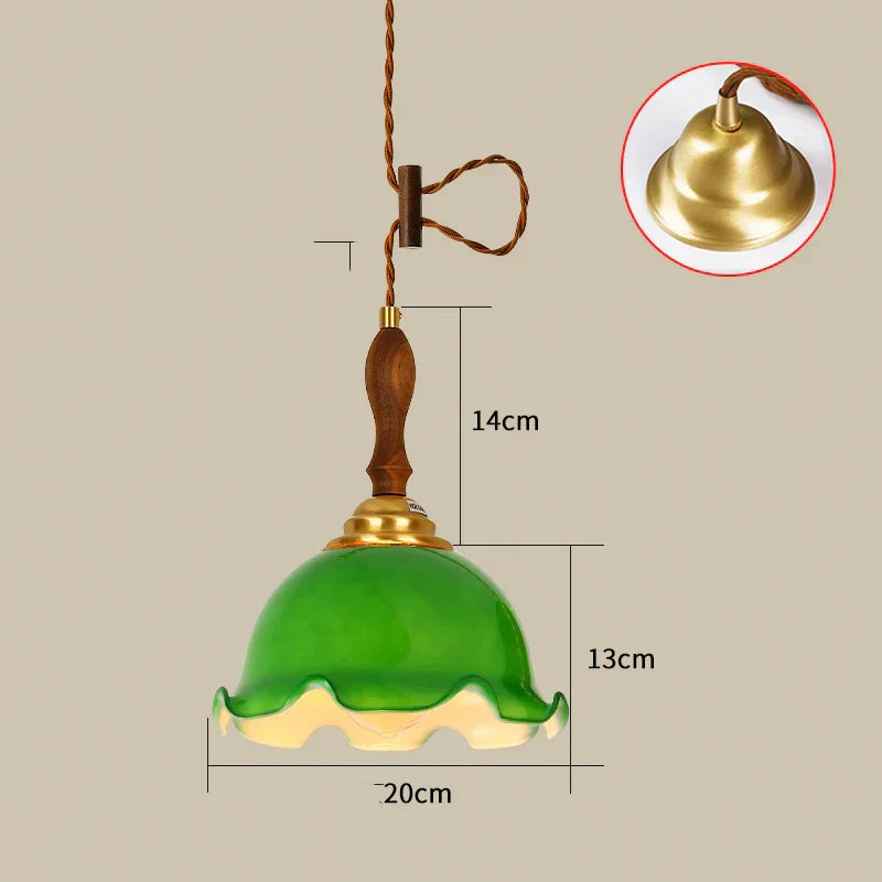 DecorBites™ Glass LED Pendant Lamp: Modern Copper Nordic Indoor Lighting for Home, Coffee, Bedroom & Living Room