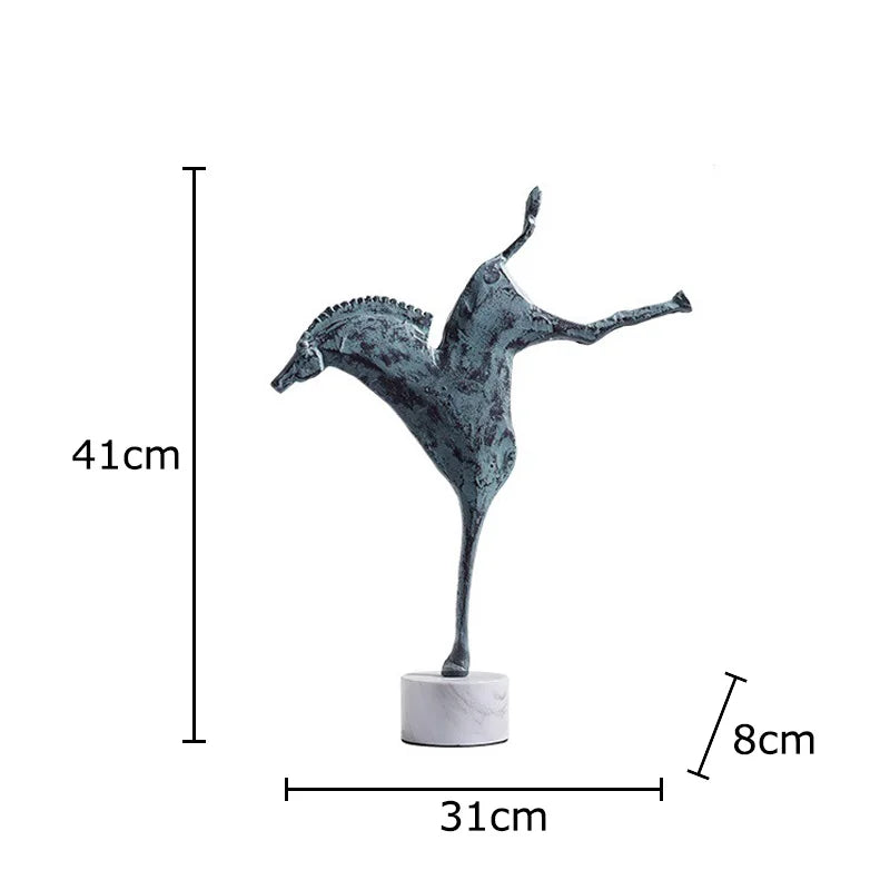 DecorBites™ Iron Horse Statue - Modern Desk Decor & Room Ornaments
