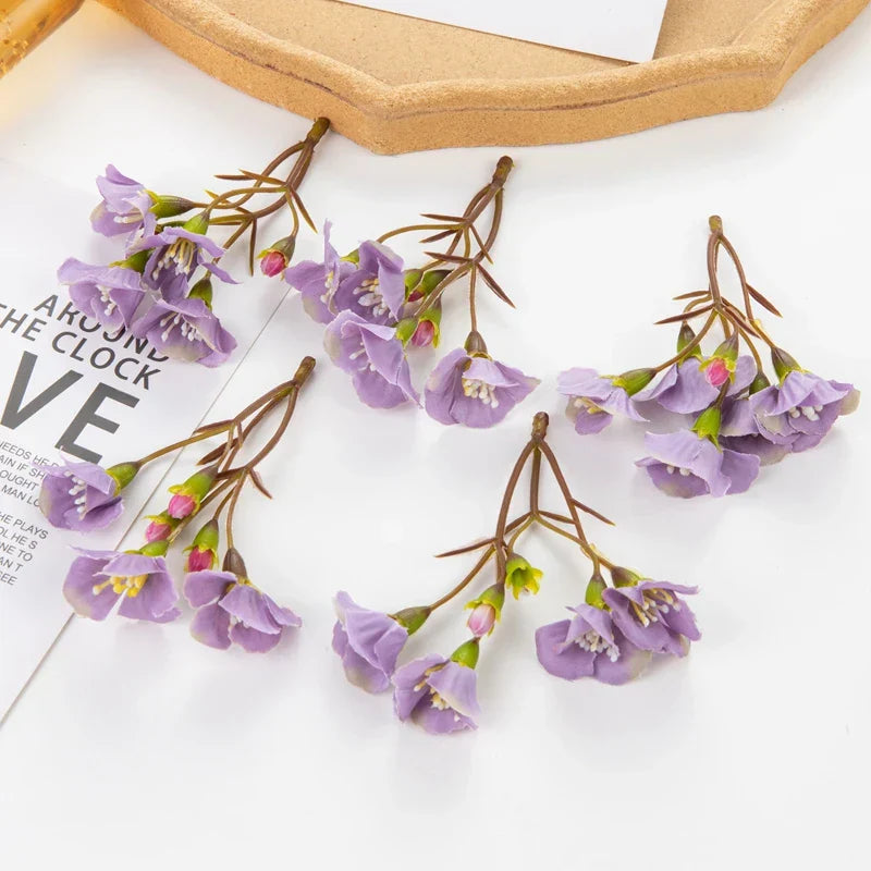 DecorBites™ Artificial Flowers: Christmas Decor, Home Wedding Bouquet, Scrapbooking Bouquets