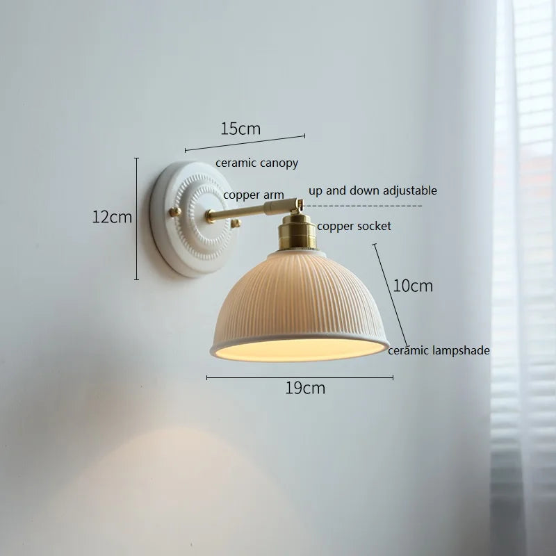 DecorBites™ Ceramic Wall Lamp LED Bathroom Mirror Stair Light Nordic Wandlamp Appliques