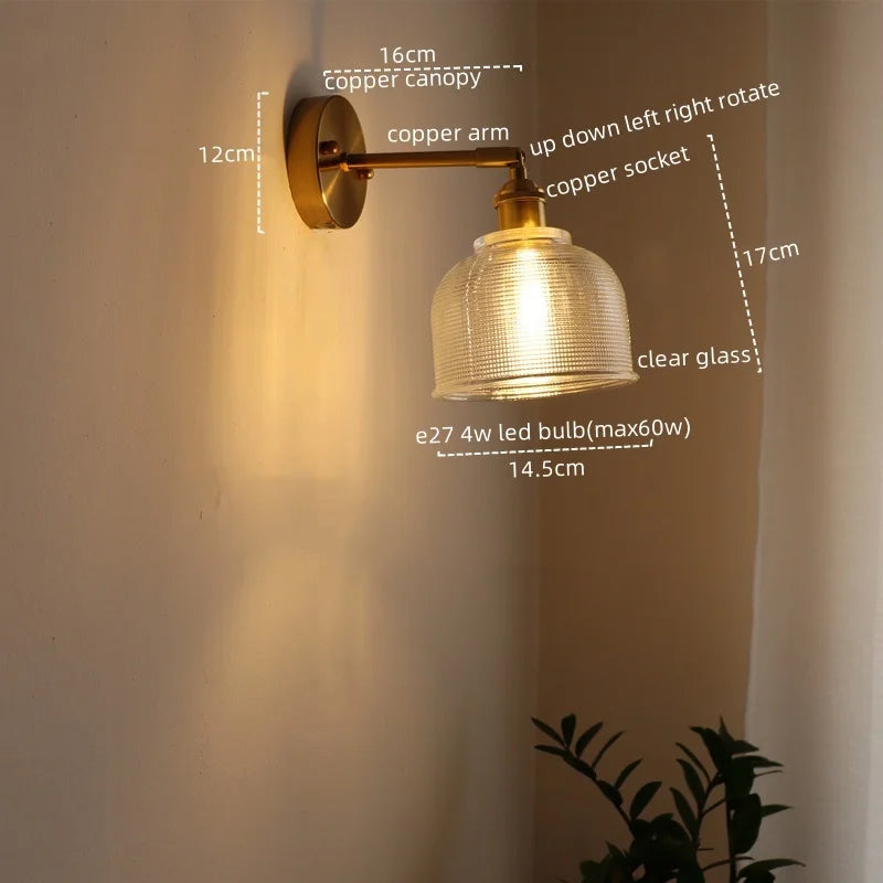 DecorBites™ LED Glass Wall Lights Modern Decor for Bedroom Living Room Bar Balcony.