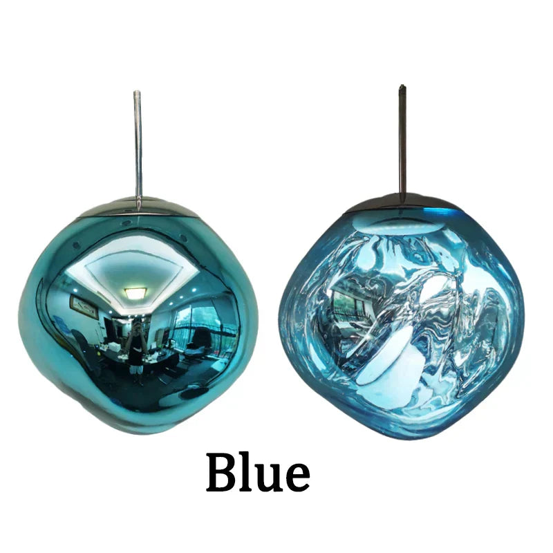 DecorBites™ Glass Lava LED Pendant Ceiling Lamp for Living Room Bedroom Loft Chandelier