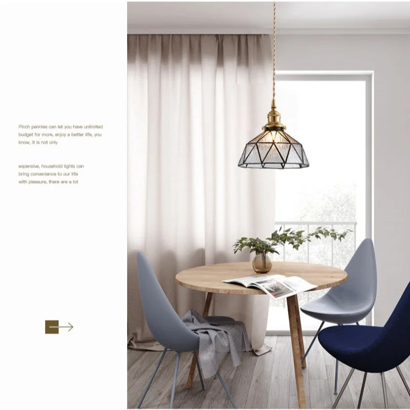 DecorBites™ Blue Glass LED Pendant Light - Nordic Modern Hang Lamp