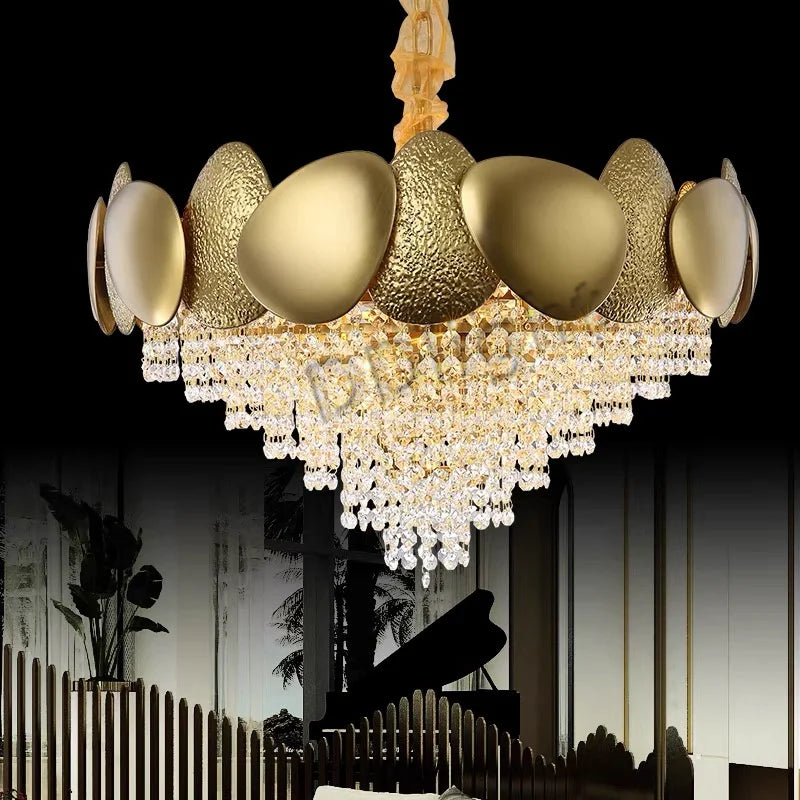 DecorBites™ Crystal Tassels LED Pendant Chandelier - Modern Luxury Home Decor