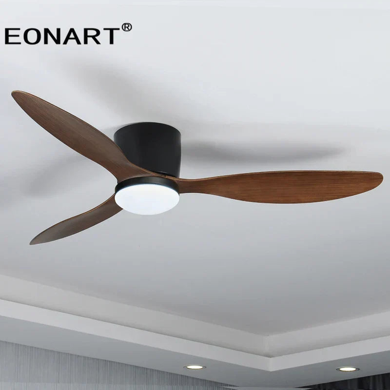 DecorBites™ 52" Black DC Ceiling Fan with LED Light and Remote Control