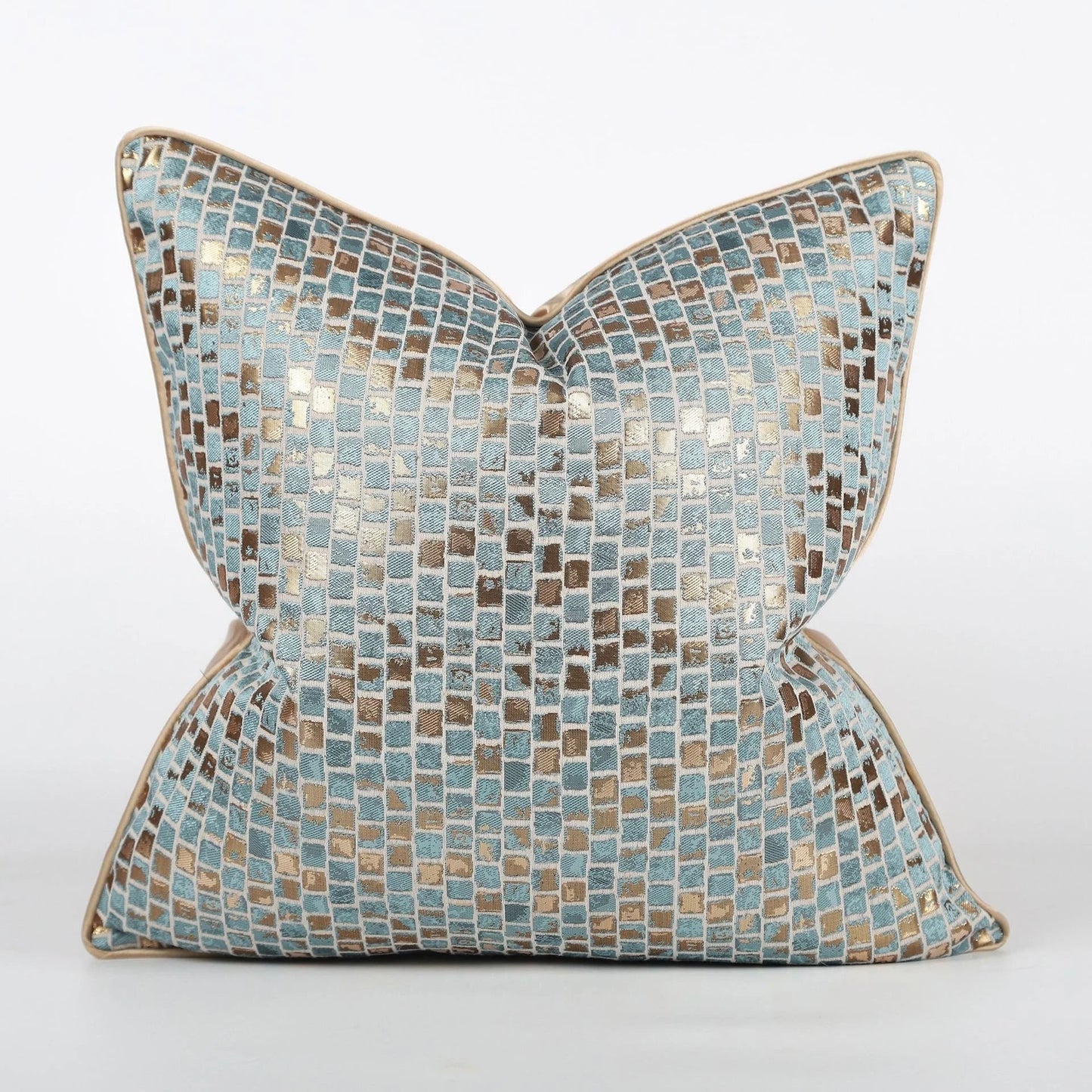 DecorBites™ Jacquard High-end Cushion Cover 45x45cm Black Gold Decorative Pillowcase