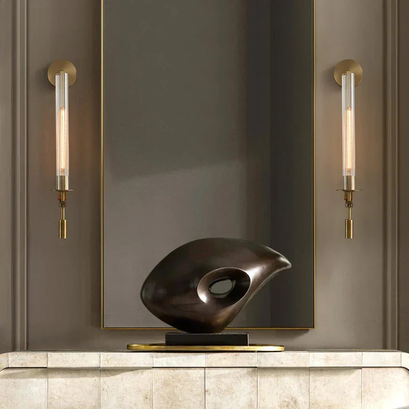 DecorBites™ Gold Glass Wall Lamp: Modern Nordic Sconce for Living Room, Bedroom, Porch, Dining Decor