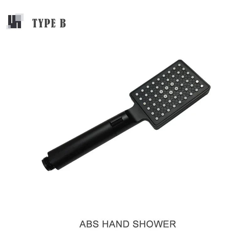 DecorBites™ Black Shower Slider Adjustable Rail Set 3 Functions Simple Style 1.5M Hose
