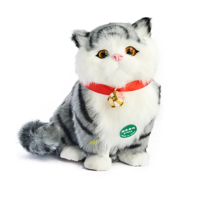 DecorBites™ Cat Dog Plush Ornaments Dolls for Home Decor & TV, Realistic Pet Figurines