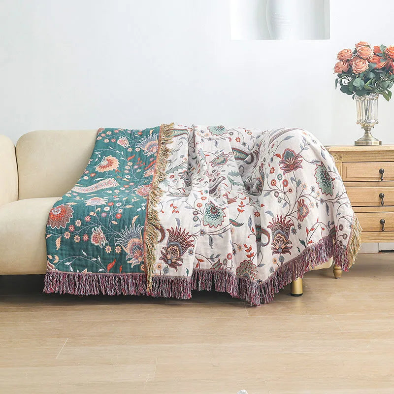 DecorBites™ Cooling Cotton Blanket - Modern Simplicity Bed & Sofa Throw - 200x230CM
