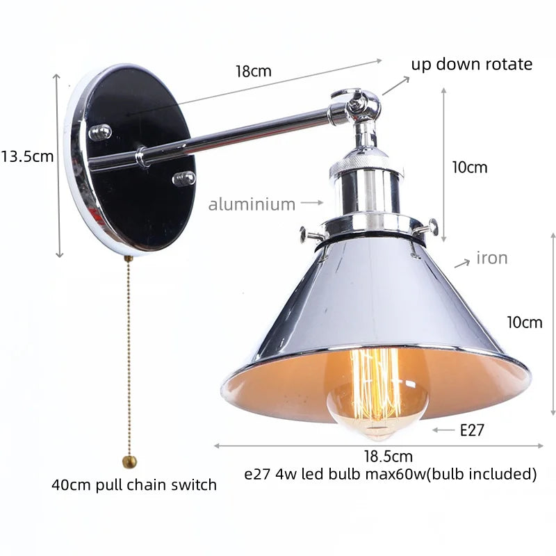 DecorBites™ LED Indoor Wall Lamps Silver for Bathroom Mirror Stair Dinning Room Home Decor