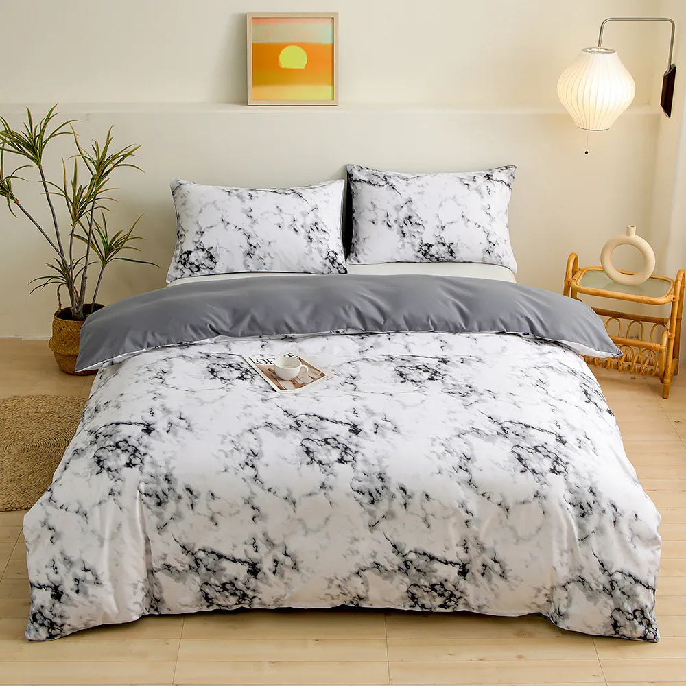 DecorBites™ Blue Starry Sky Duvet Cover Set with Pillowcases - Queen/King Size